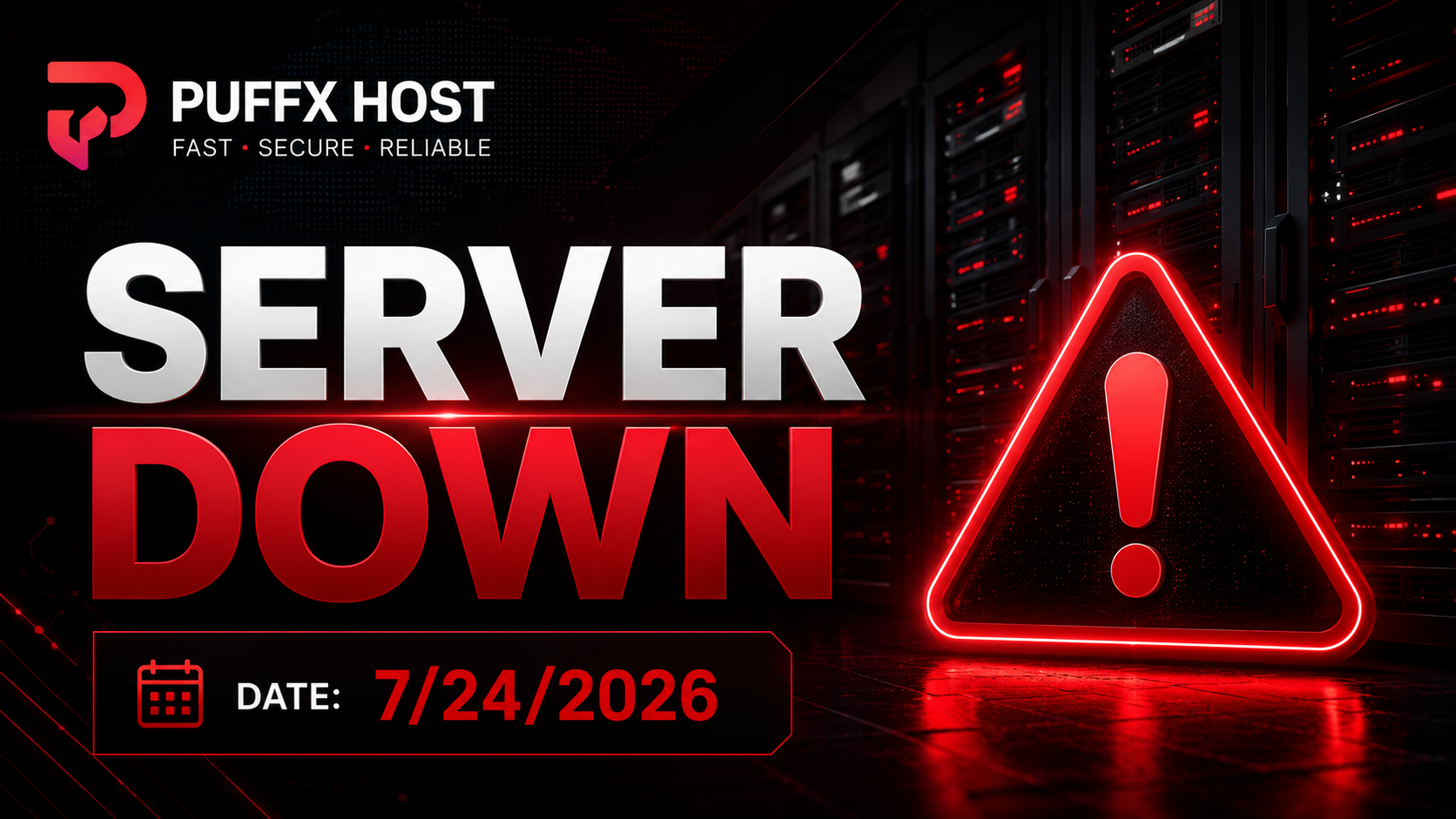 Puffx Host server status banner